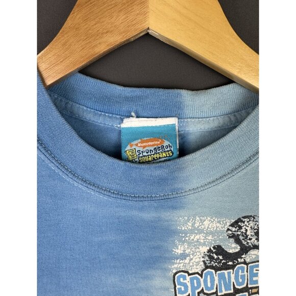 Vintage Y2K Nickelodeon Sponge Bob Square Pants Tie Dye Kids Shirt Large - Picture 10 of 12